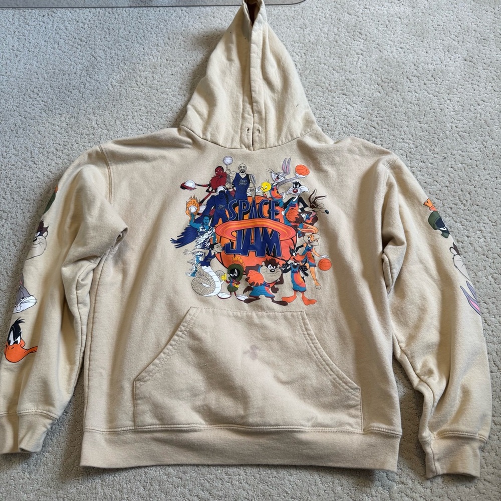 Space Jam A New Legacy s22 Looney Tunes Hooded Sweatshirt Graphic Pullover Med